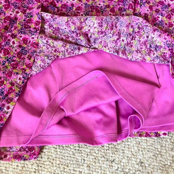 Route 66 Purple Floral Rose Mini Flared Back Bow Dress Girls 14 16 - Picture 10 of 10